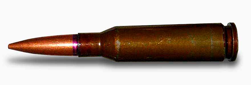 Cartridge with heightened breakdown bullet 5.45 PP (7N10)