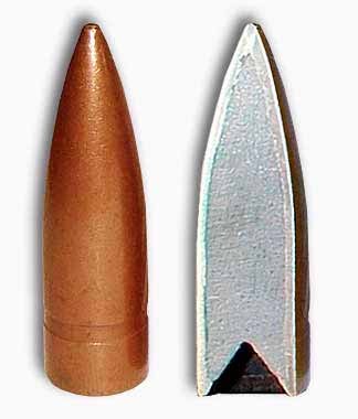 7.62-mm bullet ricochets with reduced ability to 7,62 x54 rifle cartridge PRS