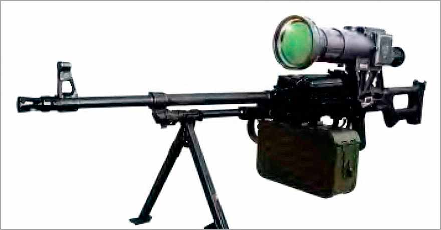 The thermal sight 1PN116-3 on the PKM machine dun