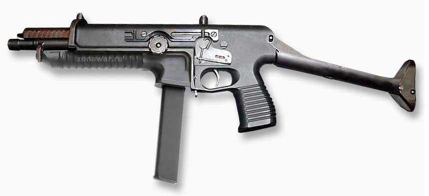 PP 90M1 submachine gun with a box magazine