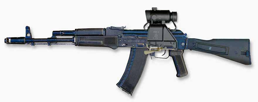 1P76 optical sight on the AK-74M